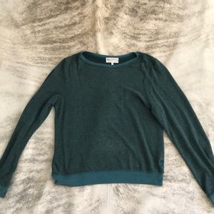 Wildfox slouchy green sweater Sz L